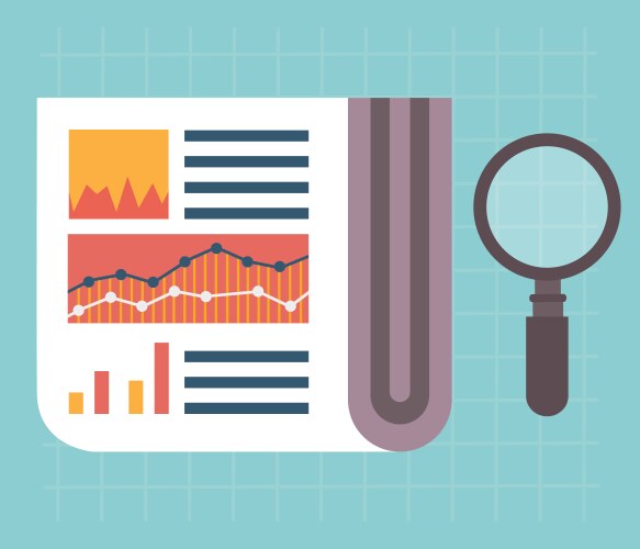 Web analytics information and development website vector image