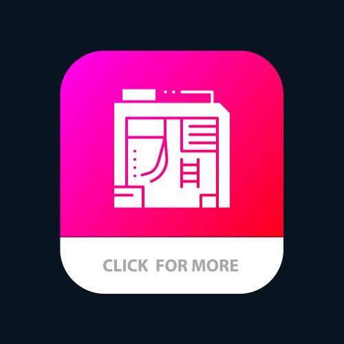 Atx box case computer mobile app button android vector image