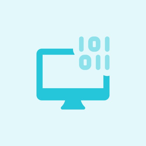 Desktop use binary code for process information vektorbild