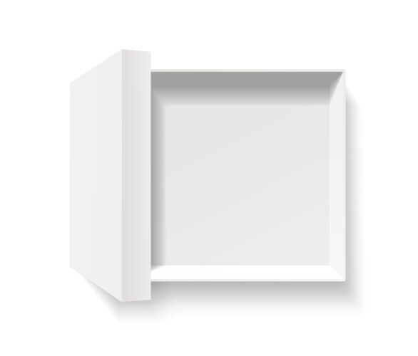 Open craft box empty cardboard container template Vector Image
