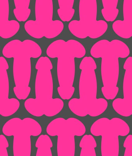 penis seamless pattern dick background male cock vector