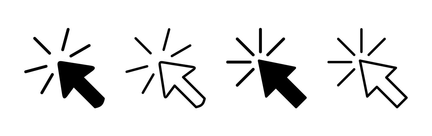 Click icon cursor pointer sign vektorbild