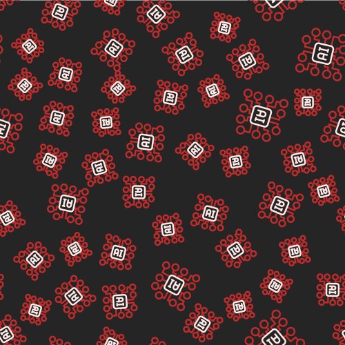 Line neural network icon isolated seamless pattern vector image