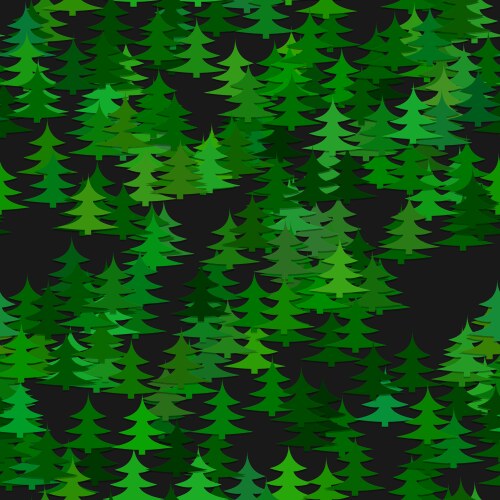 Seamless abstract random pine tree pattern vector image