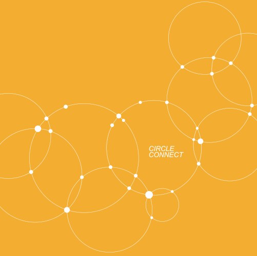 Abstract background with overlapping circles vector image