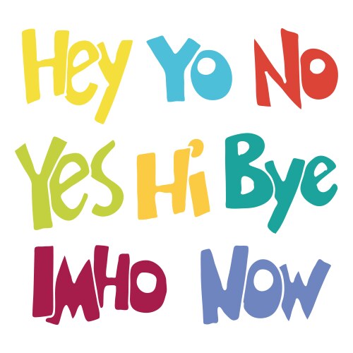 Lettering hand drawn words Vector Image