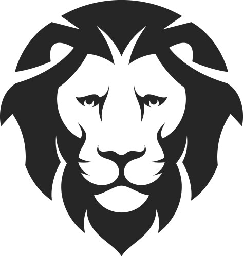 Heraldry lion king with crown logo mascot Vector Image