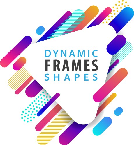 abstract triangle frames with dynamic shape vector image