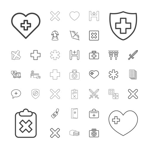 Cross icons (36844793) – Free Vector | VectorStock