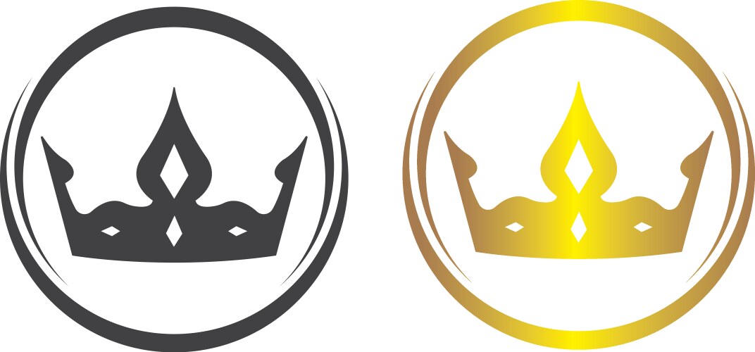 Crown logo icon Royalty Free Vector Image - VectorStock