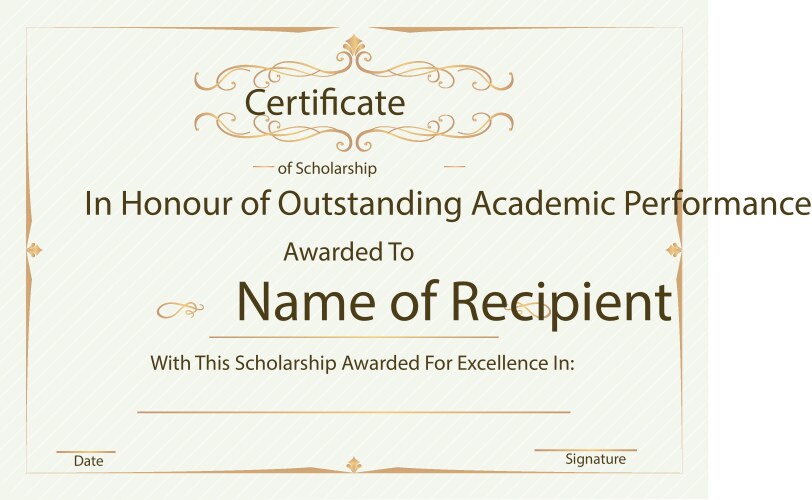 Authorized Distributor Certificate Template Vector Image