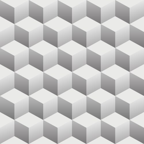 White blue cubes isometric seamless pattern Vector Image