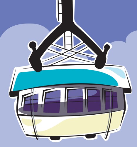 Cable car theme image 1 Royalty Free Vector Image