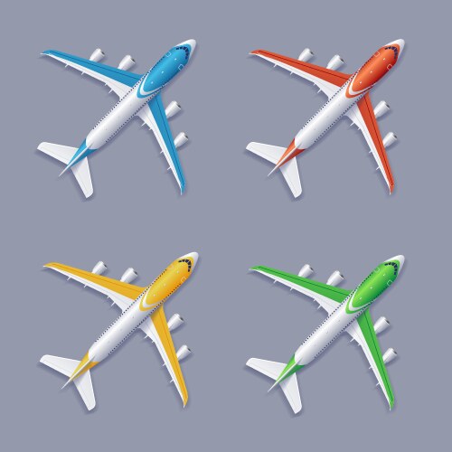 Passenger airplane isometric airliner Royalty Free Vector