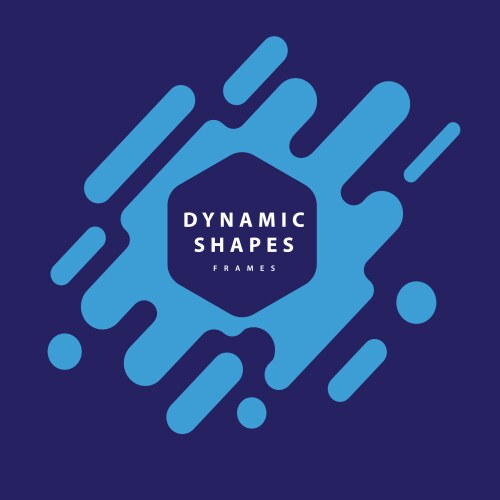 Dynamic Abstract Hexagon Frames vector image