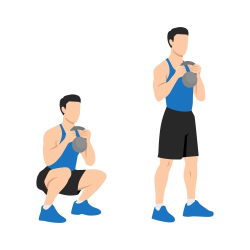 Man doing single leg squat pistol squats exercise Vector Image