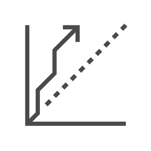 Graph statistis icon Royalty Free Vector Image