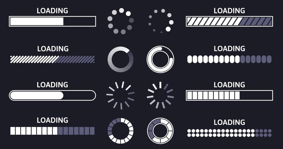 Loading Progress Circle - Status Bar vector image