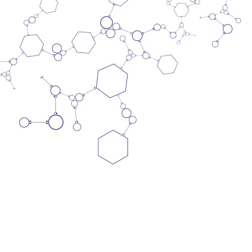 Abstract molecular structure background vector image