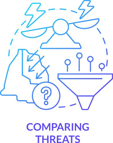 Develop mitigation strategy blue gradient concept Vector Image