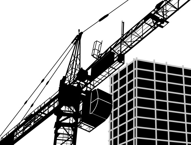 Crane construction Royalty Free Vector Image - VectorStock