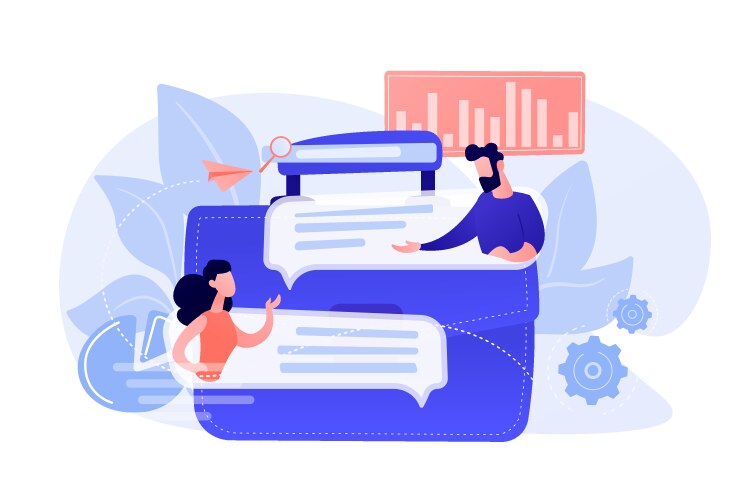 It consulting services concept icon Royalty Free Vector