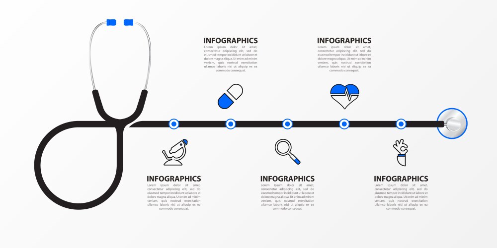 Infographic design template creative concept vector image