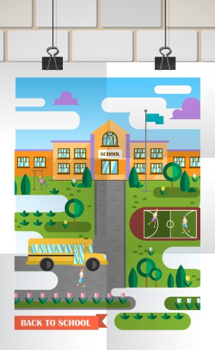 School building background for back to Royalty Free Vector