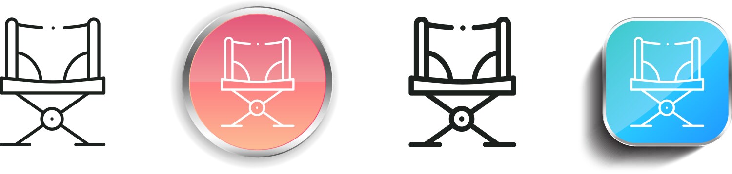 Folding icon thin linear regular and button style vector image