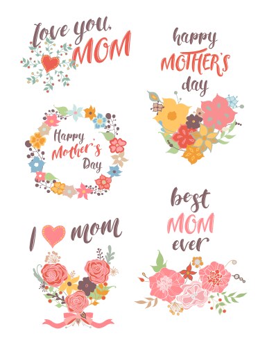 Mother's Day Celebration Templates Vector Image