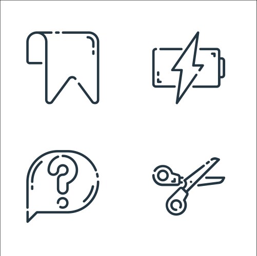 User interface line icons linear set quality vector image