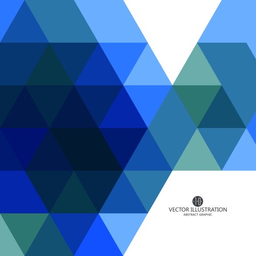 Triangular composition of abstract graphics vector image