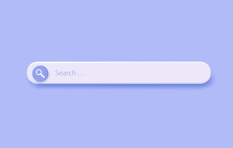 3d search bar Royalty Free Vector Image - VectorStock