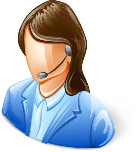 Customer service representative Royalty Free Vector Image
