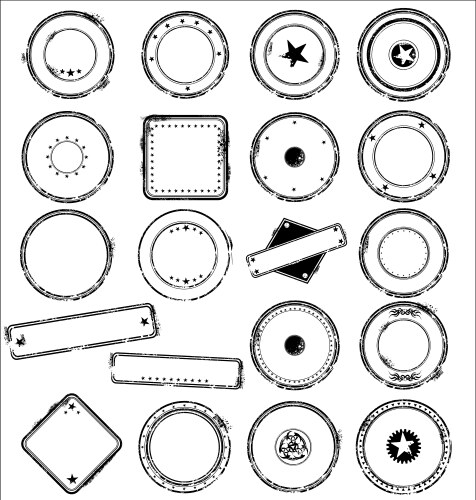 stamp set vector