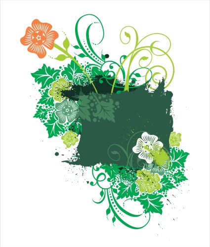 Floral frame Royalty Free Vector Image - VectorStock