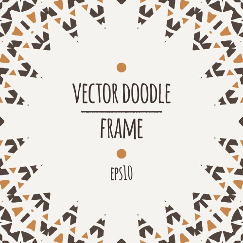 Frame of triangles and segments manually vector image