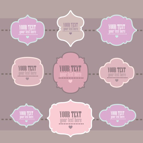 Design elements set beautiful frames – Royalty-Free Vector | VectorStock