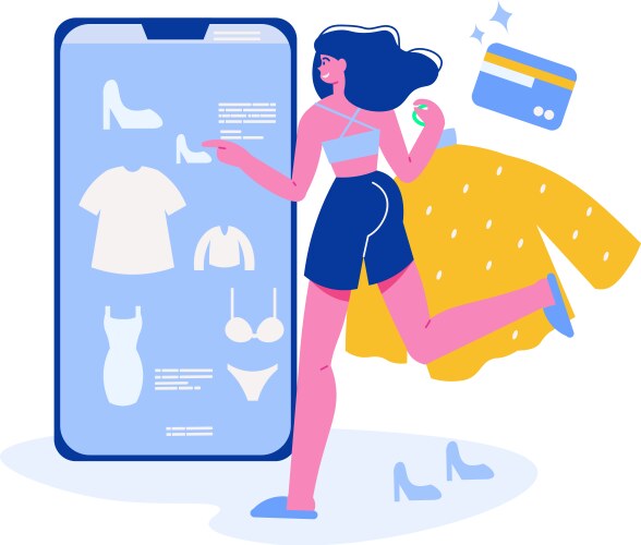 online shopping concept vector image