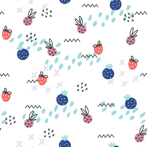 Seamless summer doodle pattern Royalty Free Vector Image