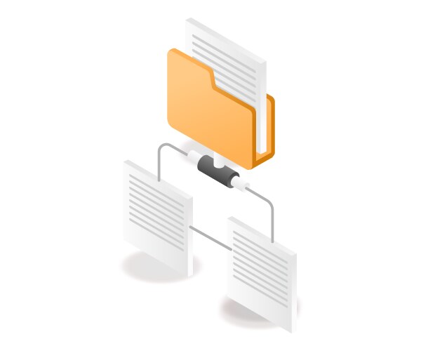 Circulation of sending folder data Royalty Free Vector Image