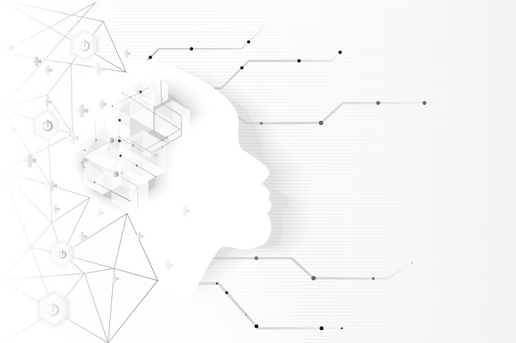 Artificial Intelligence Technical Background Vector Image