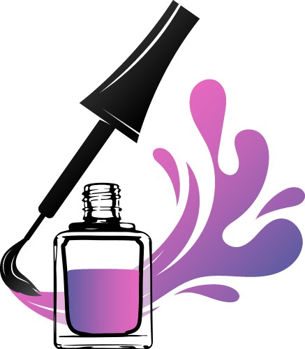 brush with a bottle and beautiful blot vector