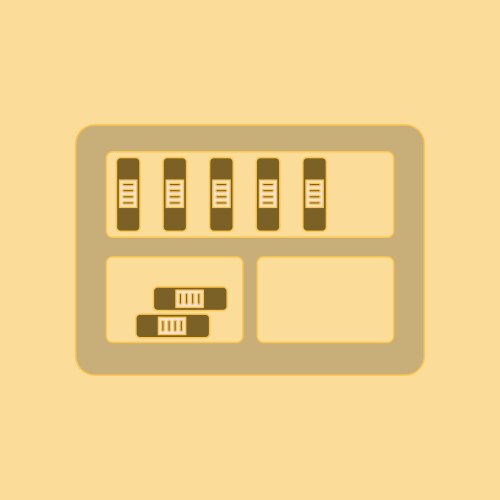 Flat icon with thin lines folder shelf vector image