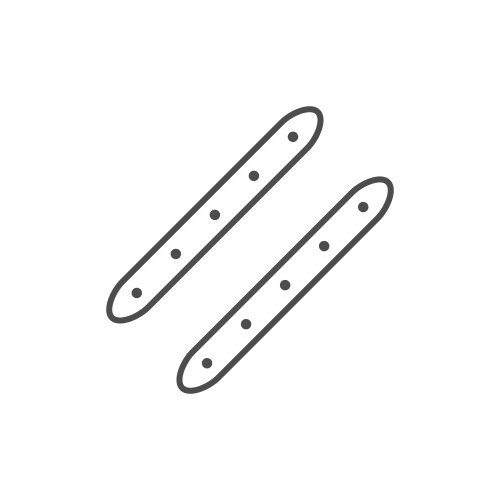 Deck rails line outline icon vector image