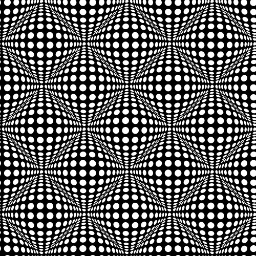 Seamless black and white halftone geometric Vector Image