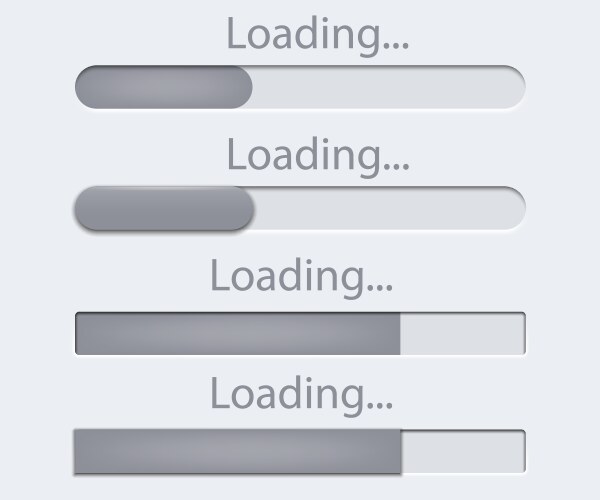 Set of loading icons load indicator sign waiting vector image