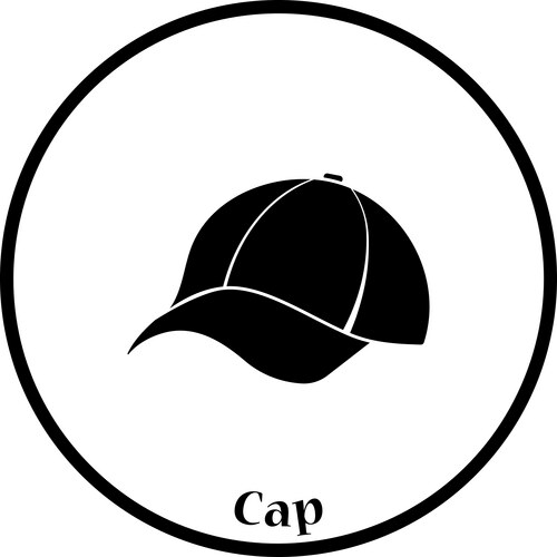 Cap icon simple black style Royalty Free Vector Image