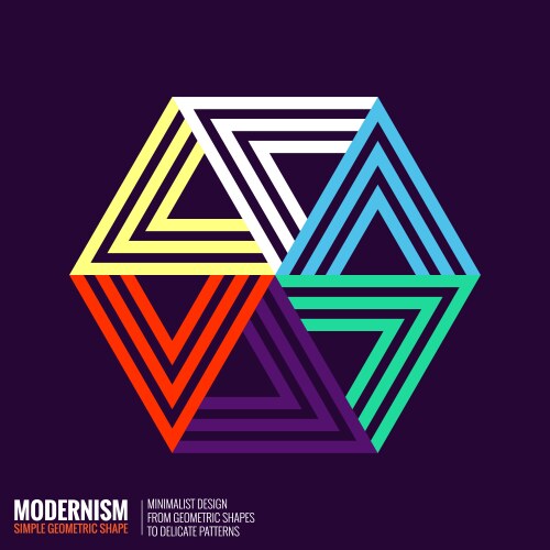 Abstract triangle logo design Royalty Free Vector Image