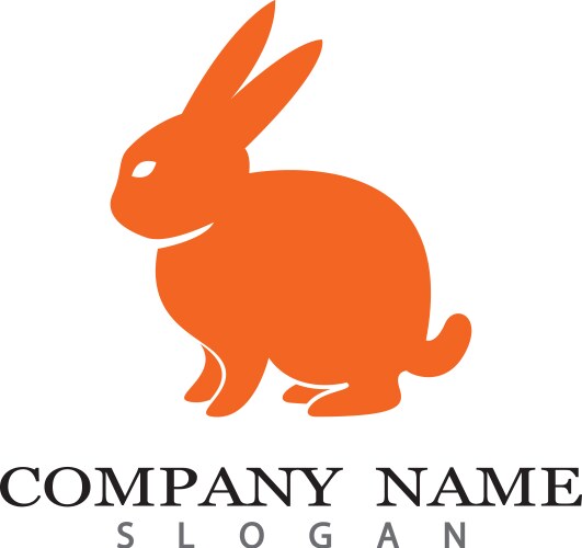 Pink rabbit fast running forward hare jumping Vector Image